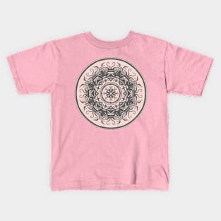 Pink Gray Mandala Kids T-Shirt